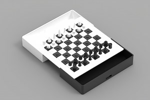 Chess Lover Gift for Her Modern Minimal Chess Set for Valentine's Day Gift for Her Unique Chess Pieces Chess 3D Print Printable STL Files