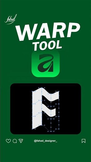 Vector Warp Tool in Affinity #fahadstudio #graphicdesigner #shorttutorial #affinity