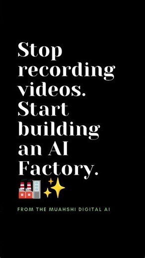 Stop recording videos. Start building an AI Factory. 🏭✨ #ai #chatgpt #aiagents #aiteacher #aiclass