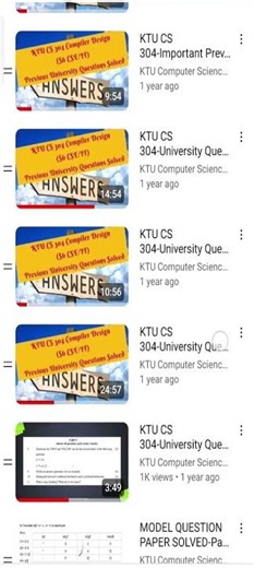 CST302(KTU 2019) /CS 304(KTU 2015) Compiler Design- S6CS-Previous University Questions Solved#shorts