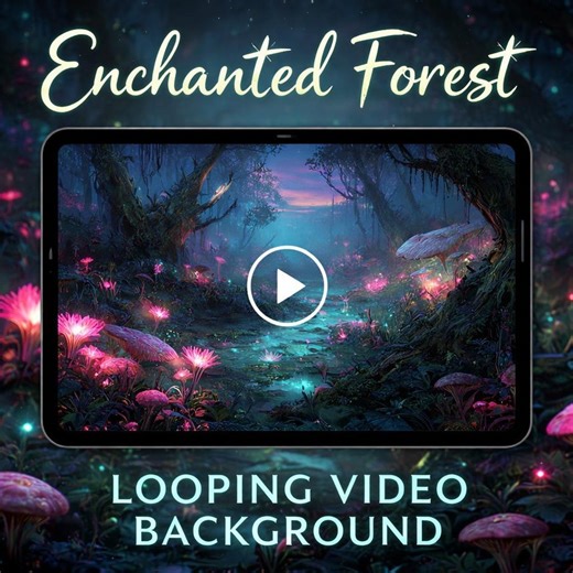 Enchanted Forest Loop Animation | Seamless Nature Background, Cozy Ambience | Animated Backdrop Video for Scenes & Streams - Etsy