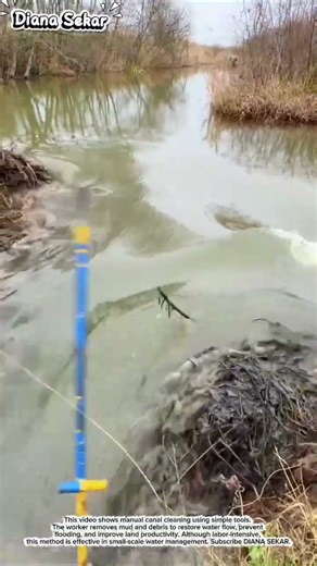 Manual Canal Cleaning in Muddy River | Hard Work Behind Water Flow Management