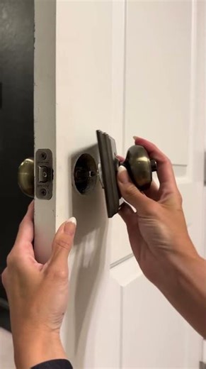 On todays nursery agenda Im replacing our builder door handles with the schlagelock! #diy #home #mom