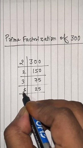 Prime Factorization of 300 #maths #factorize #math