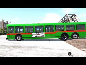 BeamNG Drive - 6x2 Bus on the Industrial Site Map