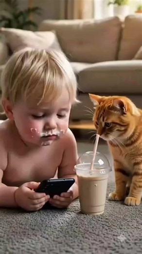 These AI Cats Are Too Much Fun! 🤣 Watch this hilarious moment as an adorable baby interacts with a funny AI cat! The cute reactions, unexpected expressions, and playful vibes make this video impossible to watch without smiling. Don't forget to like, share, and follow for more funny AI cat videos! 🐱❤️ #gattidivertenti #gatti #gattividiotiktok #perteeee