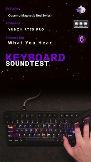 YUNZII RT75 PRO Magnetic Switches Sound Test #keyboard #asmr #soundcheck