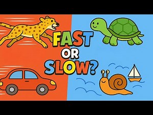 Fast or Slow Quiz for Kids 🚗🐢 | Learn About Speed and Movement