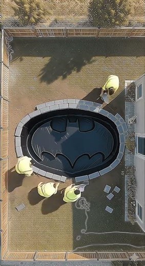 I Transformed My Lawn into a Giant Glowing Batman Pool!