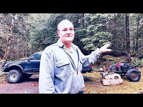 Mini yarder/ firewood winch northbend logging downhill rigup