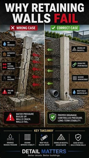 Why Retaining Walls Fail #construction #architecture #buildingdesign