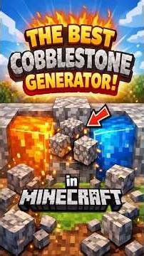 The Best Cobblestone Generator in Minecraft Tutorial