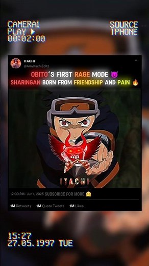 Obito’s First Rage Mode 😈