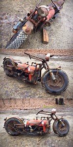 Guy Takes Old Tractor and Turns it Into 'Rat Bike', a Functional Tractor Bike Motorcycle