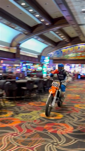Travis Pastrana just did a rebel run through the casino floor 🎰