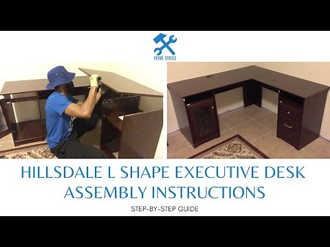 Bush Furniture Cabot 60W L Shaped Computer Desk Assembly Instructions (Step by Step Assembly Guide)