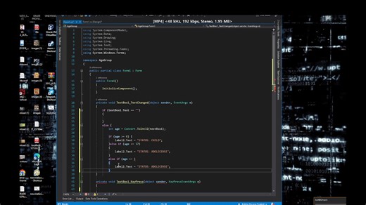 Simple age group code in c# winform  Please share thanks in advance @followers @highlight IT-Programming Programming IT and Web Developers Job Openings (URGENT HIRING) PH IT Recruitment Network PH It's Showtime Programmers & Web Developers Forum. IT Professionals #fypchallenge #fypageシ #fypreels #fypシ゚ #fypviralシ #fypシ゚viralシfypシ゚viralシalシ | Dev Edmar Coderstubes | Facebook