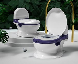 [Hot Item] Portable Training Seat Toddler Lovely Toilet with Life-Like Flushing