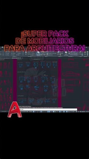 🥳🎊Bloques de Autocad para Arquitectura 😎🎁 #arquitectura #ingenieria #autocad #bloques #autocad3d