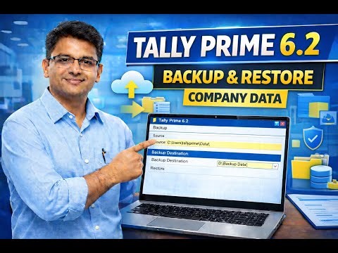 How to Take Backup & Restore Company in Tally Prime 6.2 | Step by Step Hindi