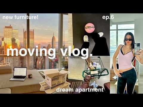 MOVING VLOG 🔑 furniture delivery, organization + decor shopping | ep.6