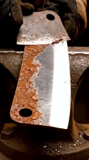 This Cleaver Looked Like Solid Rock 😳 Satisfying Rust Removal & Restoration