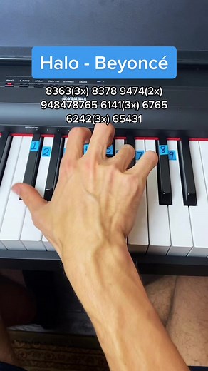 Halo - Beyoncé piano tutorial #fy #fyp #foryou #piano #pianotutorial #music #foryoupage #xyzbca