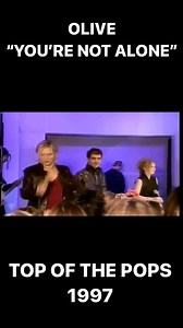 17K views · 182 reactions | 1997 performance on Top Of The Pops of the massive #1 “You’re Not Alone” by Olive (introduced by Jo Whiley…) all time classic! Reposted from @1999leadballoons | TranceAttack | Facebook