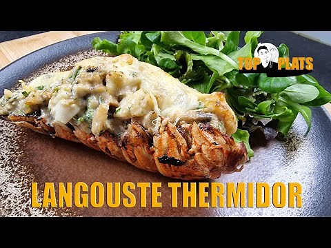 Lobster or spiny lobster Thermidor