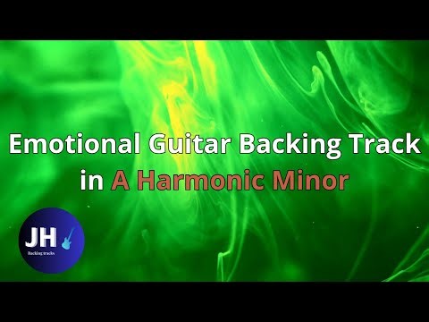 Emotional A Harmonic Minor guitar backing track