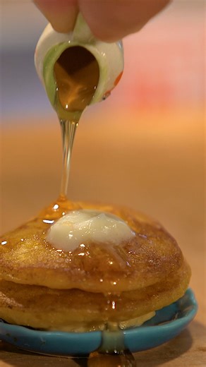 30K views · 390 reactions | Tiny pancakes are just that much easier to drown in syrup. 丹 | Tiny Kitchen | Facebook