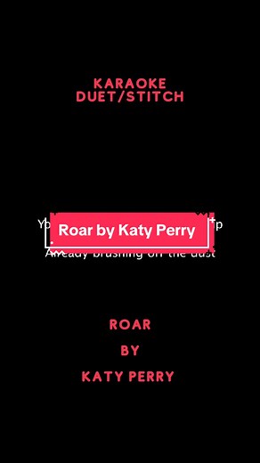 Roar by Katy Perry Karaoke Duet/Stitch
