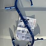 Trigger Point Massager - Deep Tissue Massage Tool for Muscle Knot Pain Relief (Back, Neck, Shoulder, Legs & Feet), Handheld Self Massage Cane with S-Shaped Dual-Section Design(Blue)