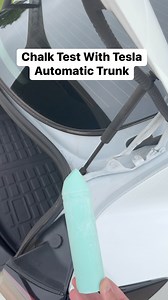 Chalk Test With Tesla Automatic Trunk #chalk #tesla #satisfying | Blake Reels