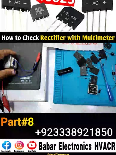 #creatorinsightview How to test a Bridge Rectifier Diode with a Digital meter and DSO DC inverter AC PCB course By Babar Electronics HVACR #unfreezed_my_id_tiktok🦋🥀💝🦋🦋🦋 #BridgeRectifier #DiodeTesting #DigitalMeter #DSO #Inverter #ACPCB #BabarElectronics #HVACR #ElectronicsCourse #ElectricalEngineering #CircuitTesting #DIYElectronics #TechEducation #LearnElectronics #PcbDesign #ACtoDC #PowerElectronics #ElectronicsTesting #NodeBiasing #ElectronicsProject #unfreezemyacountplzz #unfreezmytikt