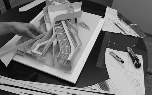 MAXXI Museum - Zaha Hadid Architects 扎哈哈迪德 建筑手工模型