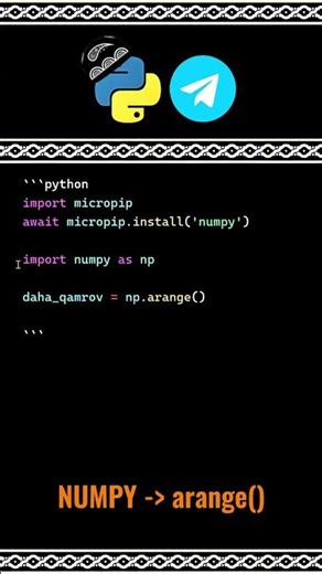 numpy arange #python #numpy #uzbekistan #education