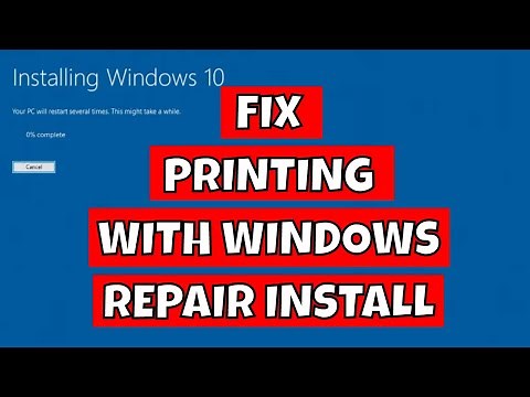 Fix No Printer Drivers Installed In Windows 10 With Windows Repair Install