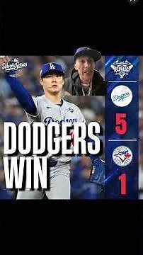 Dodgers World Series win game 2 series tied 1-1 yoshi complete game 9ip 8k #worldseries