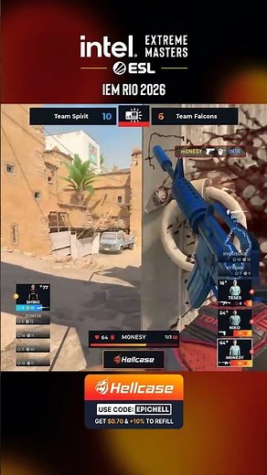 m0nesy stylish knife finish on the last enemy wins the round #cs2 #esl #rio #hellcase
