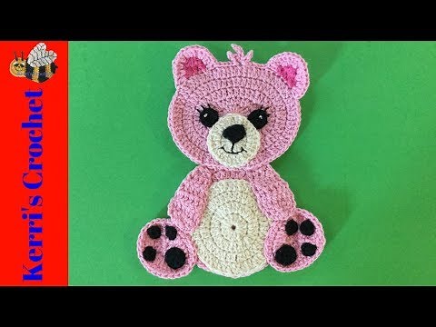 Crochet Teddy Bear Tutorial - Crochet Applique Tutorial