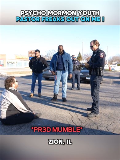 Psycho mormon youth pastor freaks out on me 🚨 #edpwatch #jidion #predcaught #police #viral