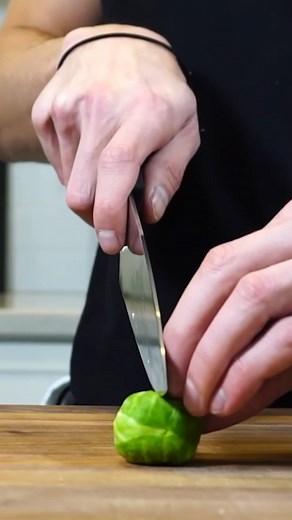 How To Trim And Cut Brussels Sprouts #cutting #techniques #brusselsprouts #viralreels | Not Another Cooking Show