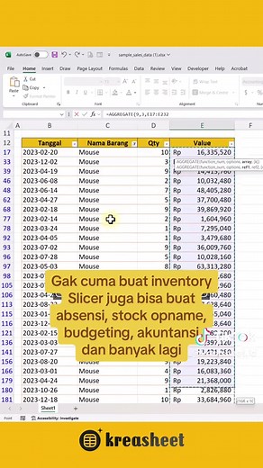 Tips Menggunakan Slicer dan Aggregate di Excel untuk Inventory Olshop