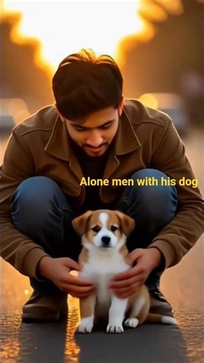 Alone Men With Dog. #cartoon #animation #love #moralstories