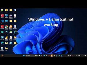 windows + L shortcut not working