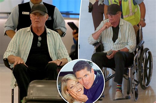 David Hasselhoff, 72, sparks concern in wheelchair at airport after ex-wife’s suicide