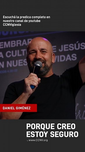 PORQUE CREO ESTOY SEGURO 🌈 Disponible la predica completa en nuestro canal de YouTube. Es importante en este tiempo velar por la palabra, cambiar nuestra actitud frente a ella y no dejar que el diablo nos robe la bendición. Lo que Dios dijo, lo va a cumplir. Seguinos en 🔍 Redes Sociales: @ccnviglesia 📲 WhatsApp: 54 911 5000-2268 (CCNV) ☎️ Atención Telefónica: 54 11 4911-3400 Mail: iglesia@ccnv.org WEB: www.ccnv.org | CCNV