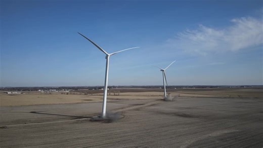 Spectacular Video Shows Wind Turbines Demolished in Central Iowa