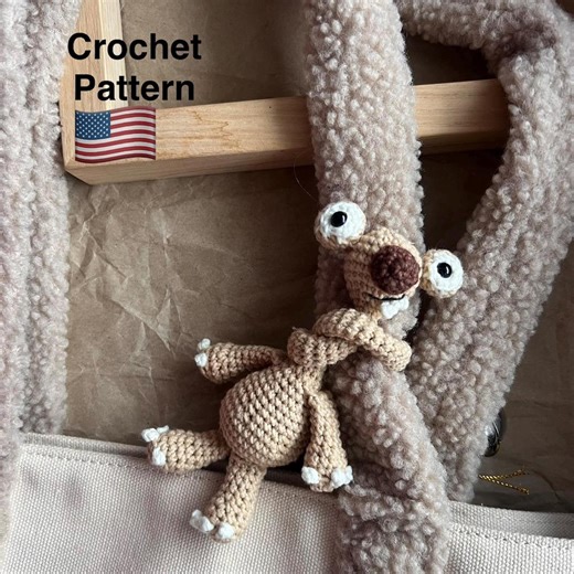 Patrón de crochet para Sid de cuello largo, Sid perezoso de La Era de Hielo, tutorial de amigurumi - Etsy México